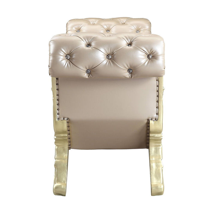 vatican-bench-synthetic-leather-light-gold-champagne-silver