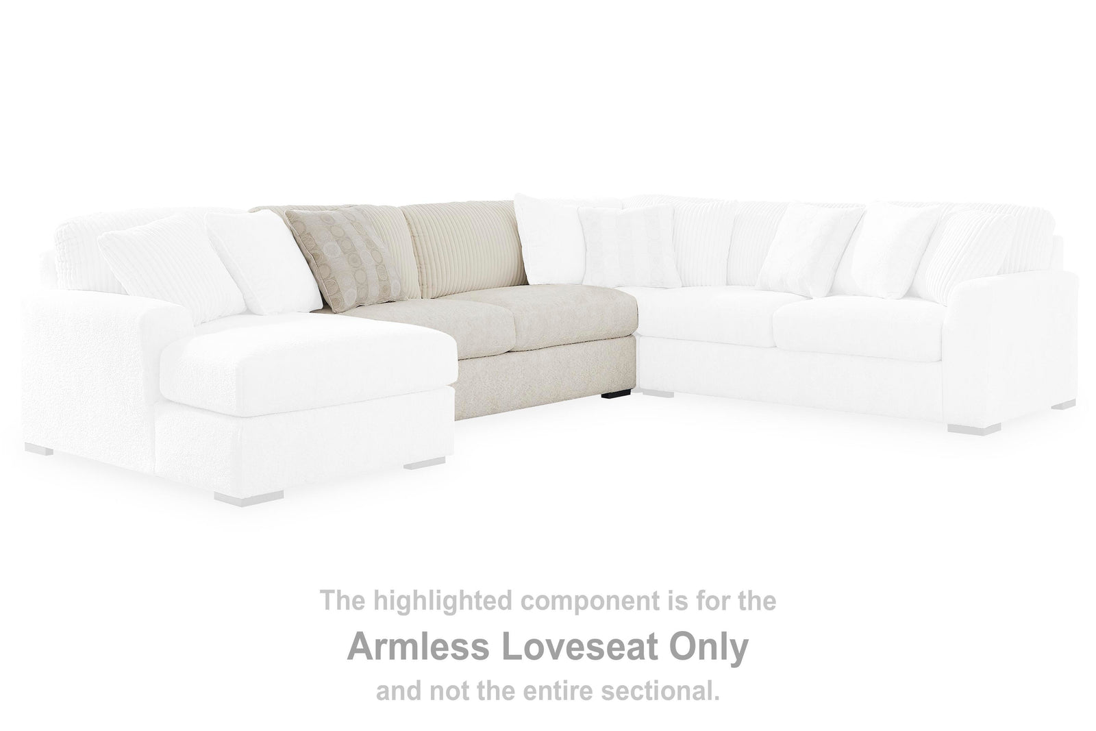 Chessington Armless Loveseat - White (2)