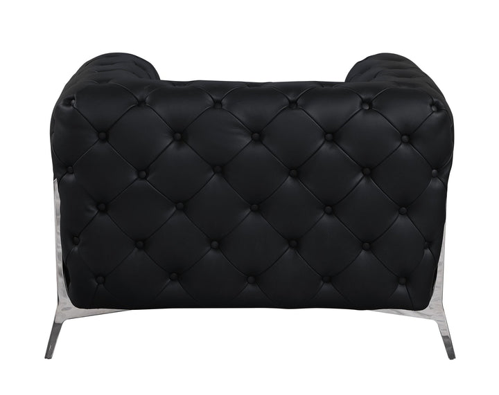 DivanItalia 970 Italian Leather Black Chair