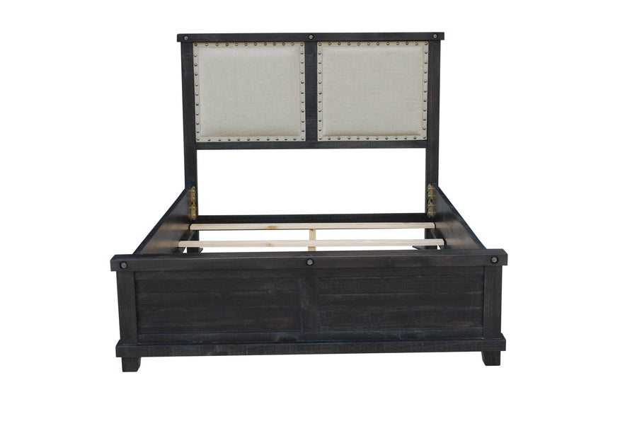 Modus Furniture 7Yc9P5 Yosemite Upholstered Wood Panel Bed In Cafe