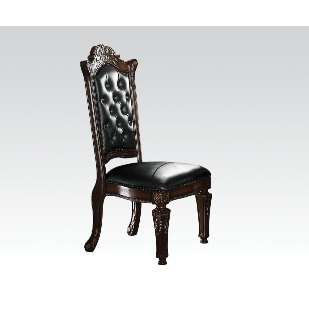 Vendome Side Chair (Set-2) in Leatherette & Cherry