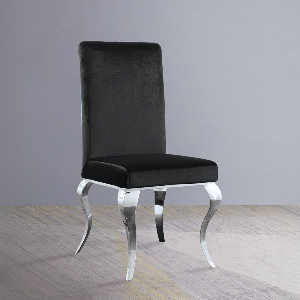 Fabiola Side Chair (Set-2) in Fabric & Stainless Steel