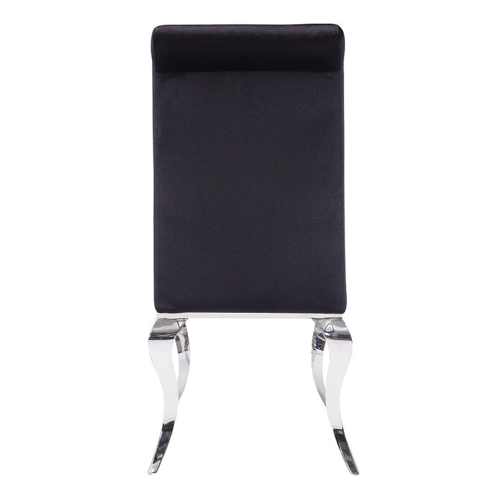 Fabiola Side Chair (Set-2) in Fabric &amp; Stainless Steel