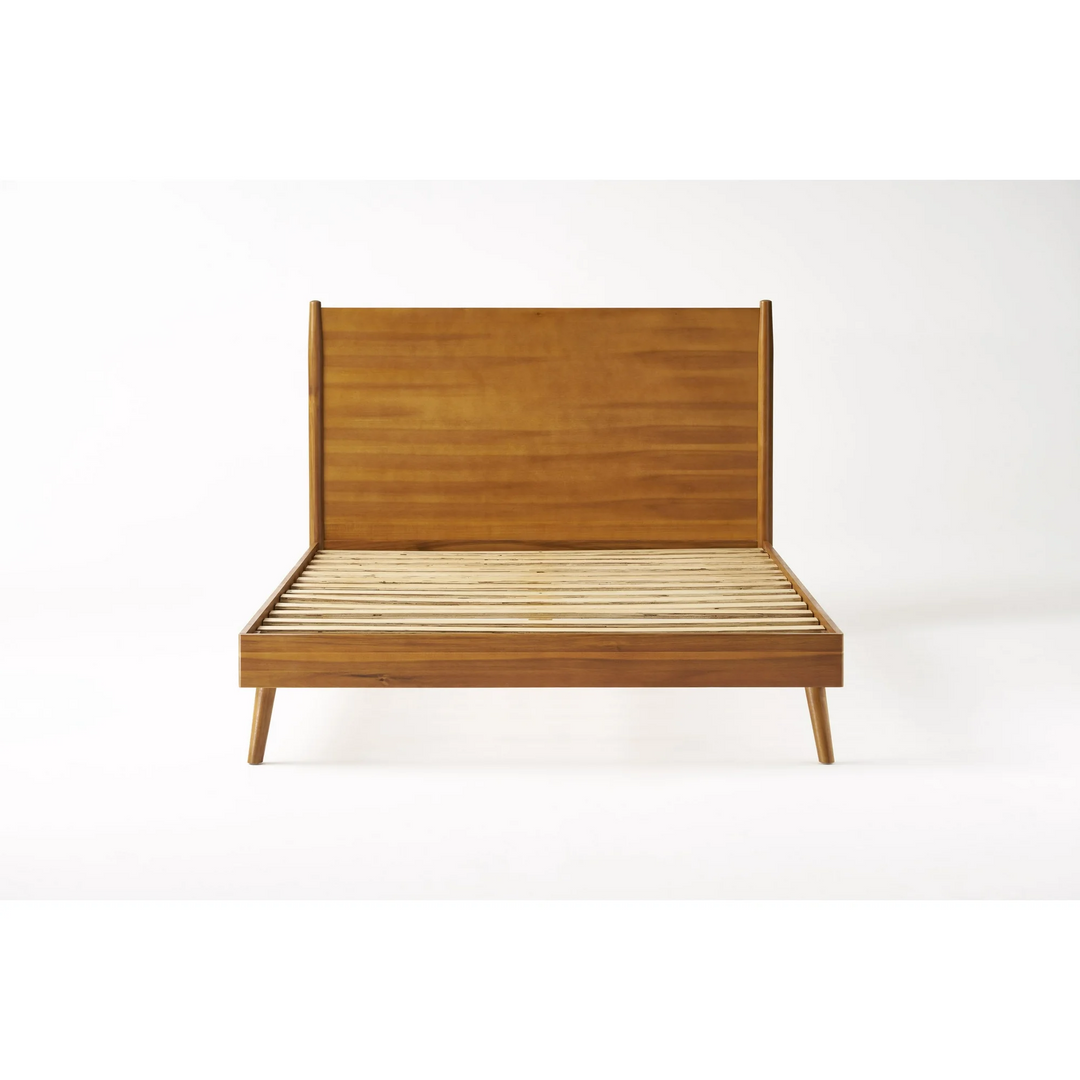 Mid-Century Acacia Wood Full Bed – Natural