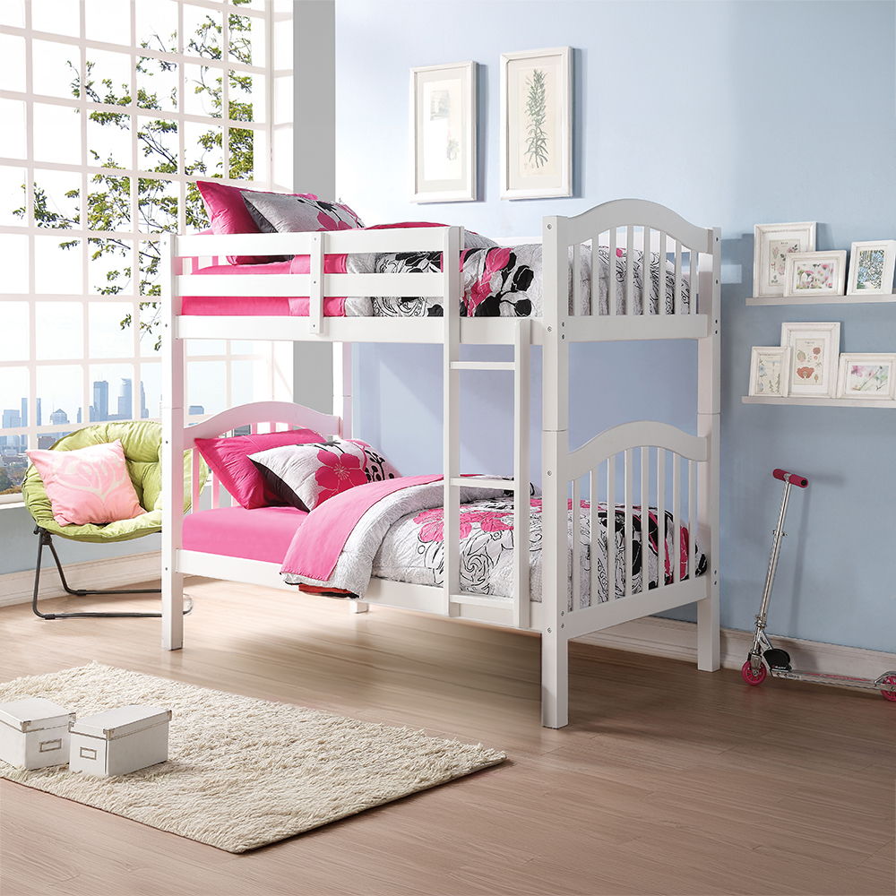 ACME Furniture Heartland Twin Over Twin Bunk Bed White