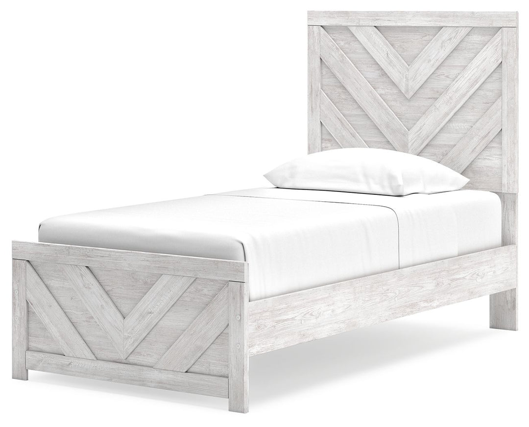 Cayboni - Twin Panel Bed - Whitewash by Ashley Furniture product image
