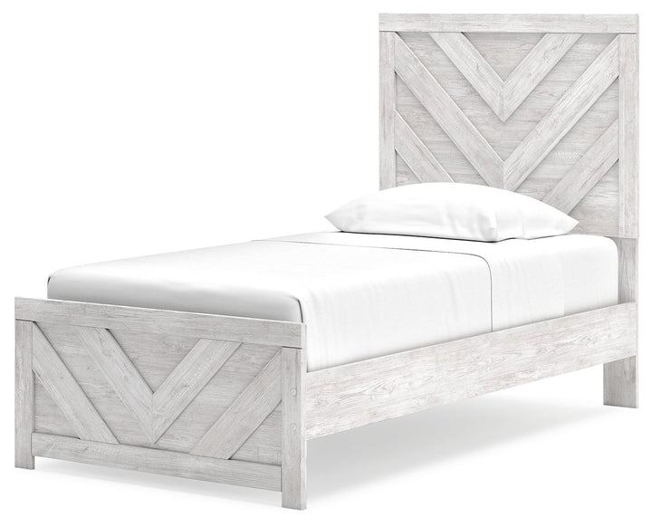 Cayboni - Twin Panel Bed - Whitewash by Ashley Furniture product image