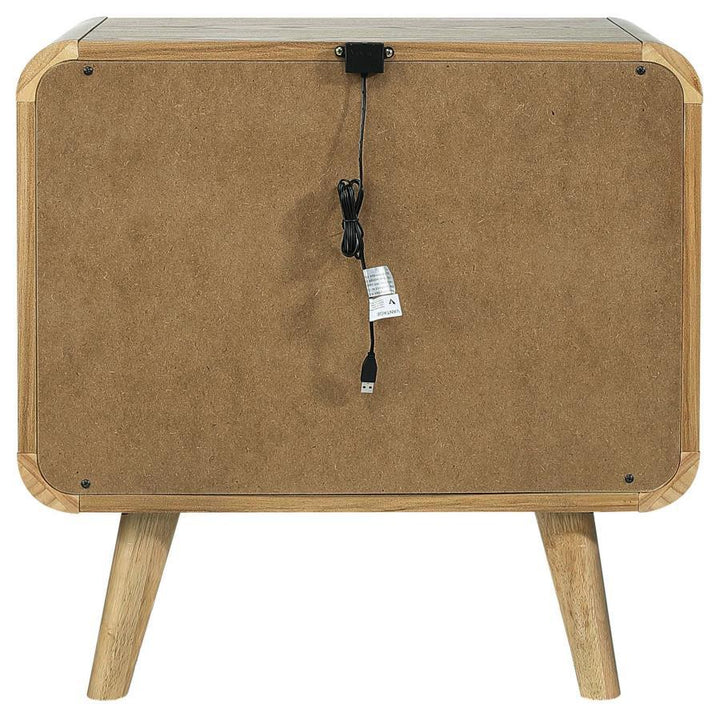 Robyn - 2-Drawer Nightstand Bedside Table - Light Ash