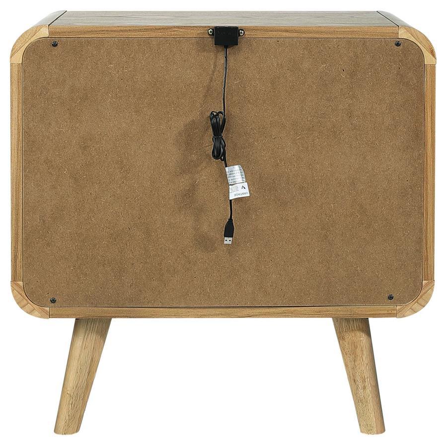 Robyn - 2-Drawer Nightstand Bedside Table - Light Ash