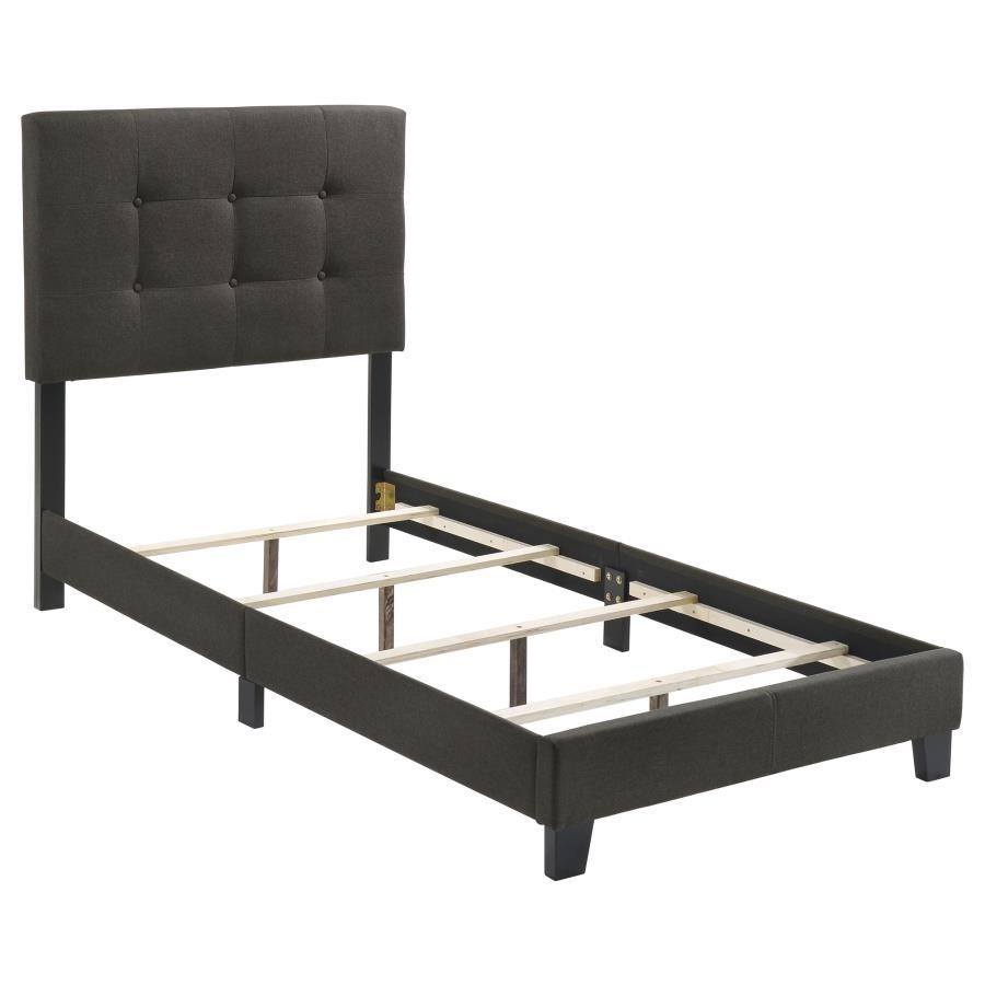 Coaster Furniture Mapes - Upholstered Twin Panel Bed - Charcoal