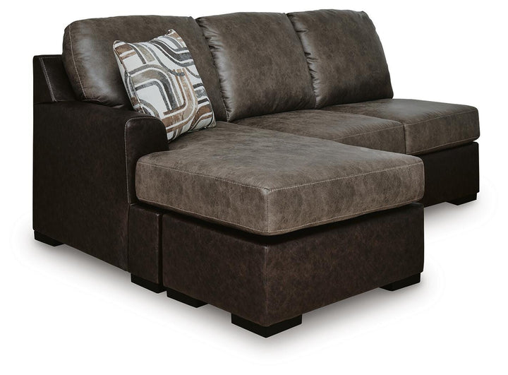 Castille Way Left-Arm Facing Sofa Chaise - Dark Brown (3)