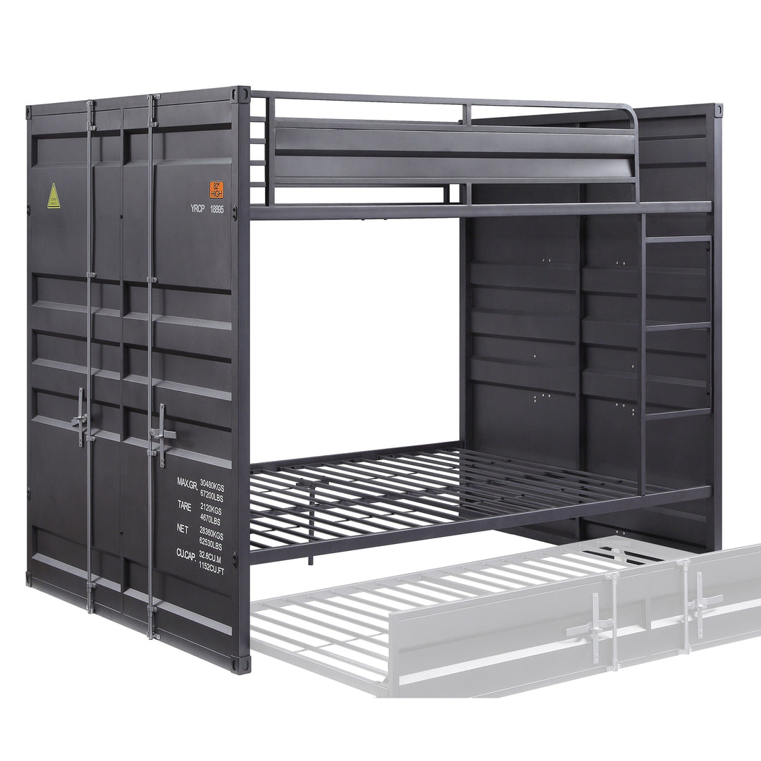 Cargo - Full Over Full Bunk Bed - Gunmetal