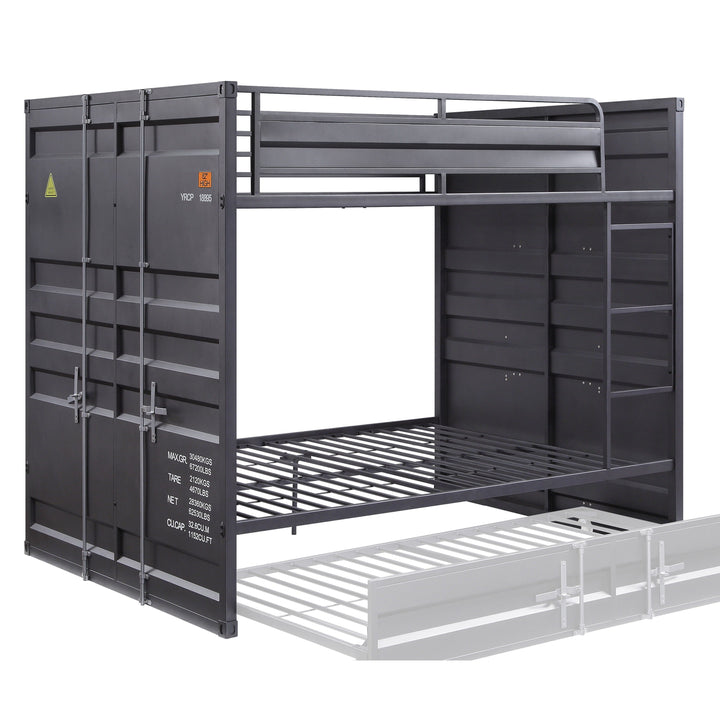 Cargo - Full Over Full Bunk Bed - Gunmetal