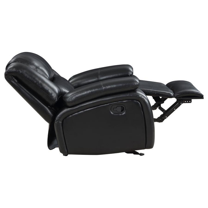 Camila - Upholstered Glider Recliner Chair - Black