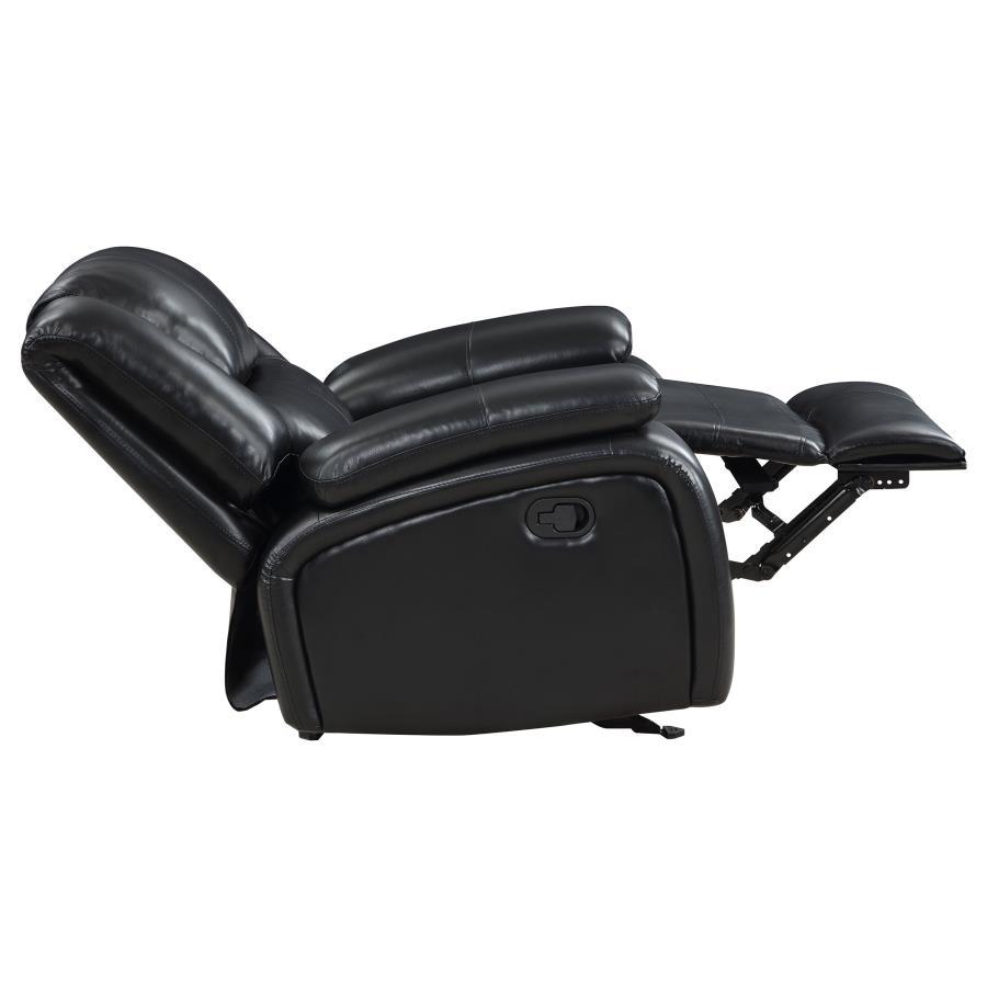Camila - Upholstered Glider Recliner Chair - Black