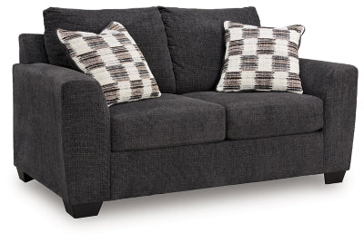 Loreo Loveseat - Black - Black