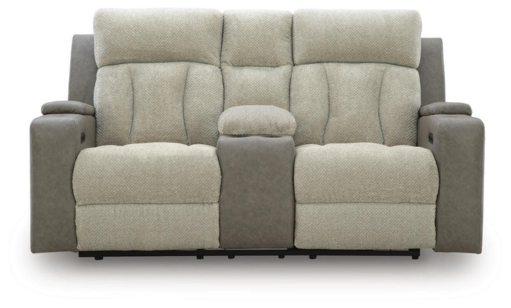 WhipLash Power Reclining Loveseat with Console - Dark Gray (4)