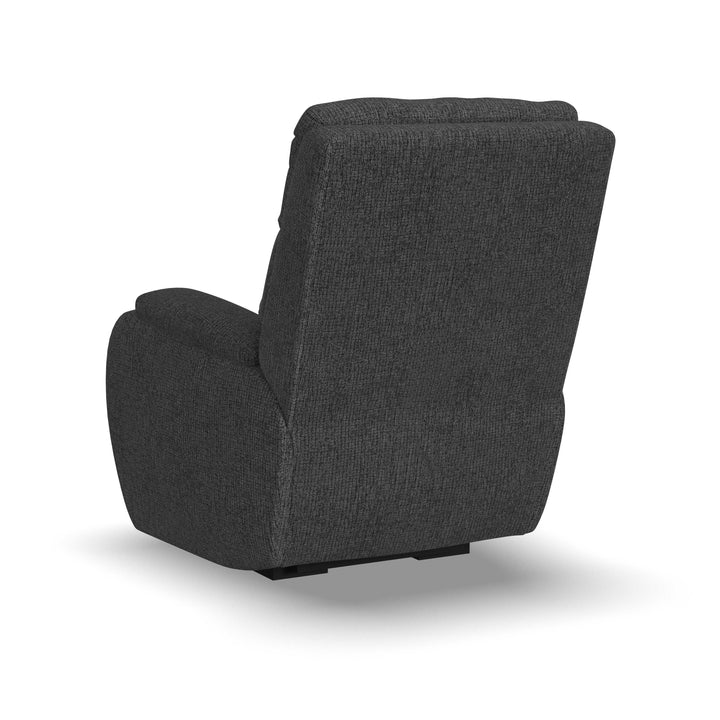 Strait Power Recliner With Power Headrest Gray