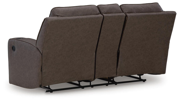 Lavenhorne Reclining Loveseat with Console - Dark Gray (6)