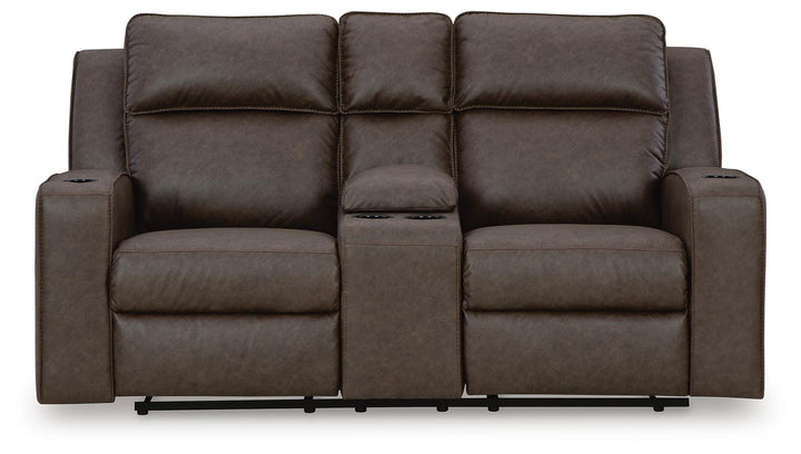 Lavenhorne Reclining Loveseat with Console - Dark Gray (4)
