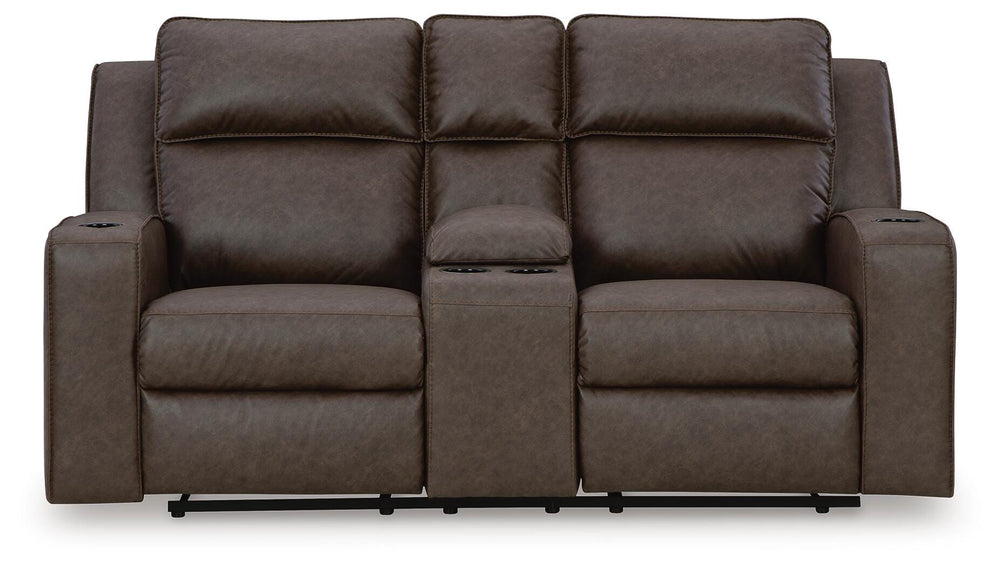 Lavenhorne Reclining Loveseat with Console - Dark Gray (4)
