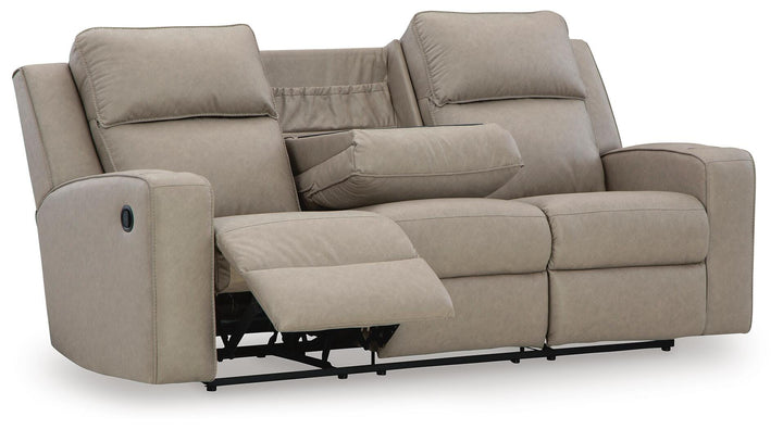 Lavenhorne Reclining Sofa with Drop Down Table - Pearl Silver (4)