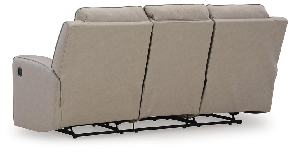 Lavenhorne Reclining Sofa with Drop Down Table - Pearl Silver (6)