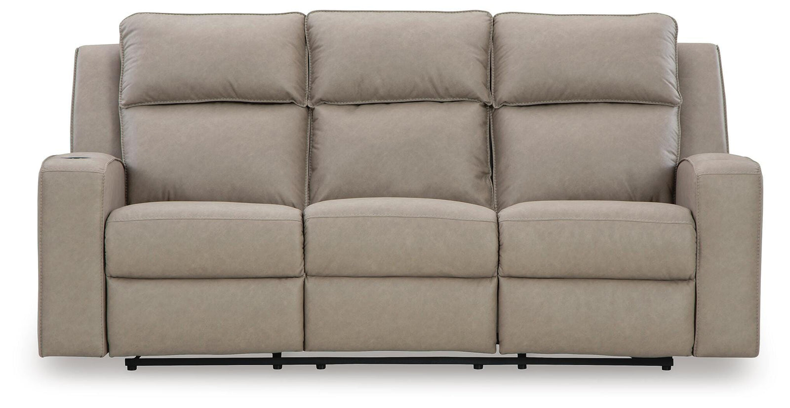 Lavenhorne Reclining Sofa with Drop Down Table - Pearl Silver (1)