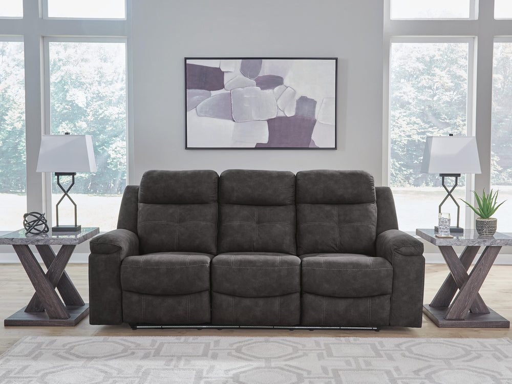 Brysonview Reclining Sofa - Dark Gray (2)