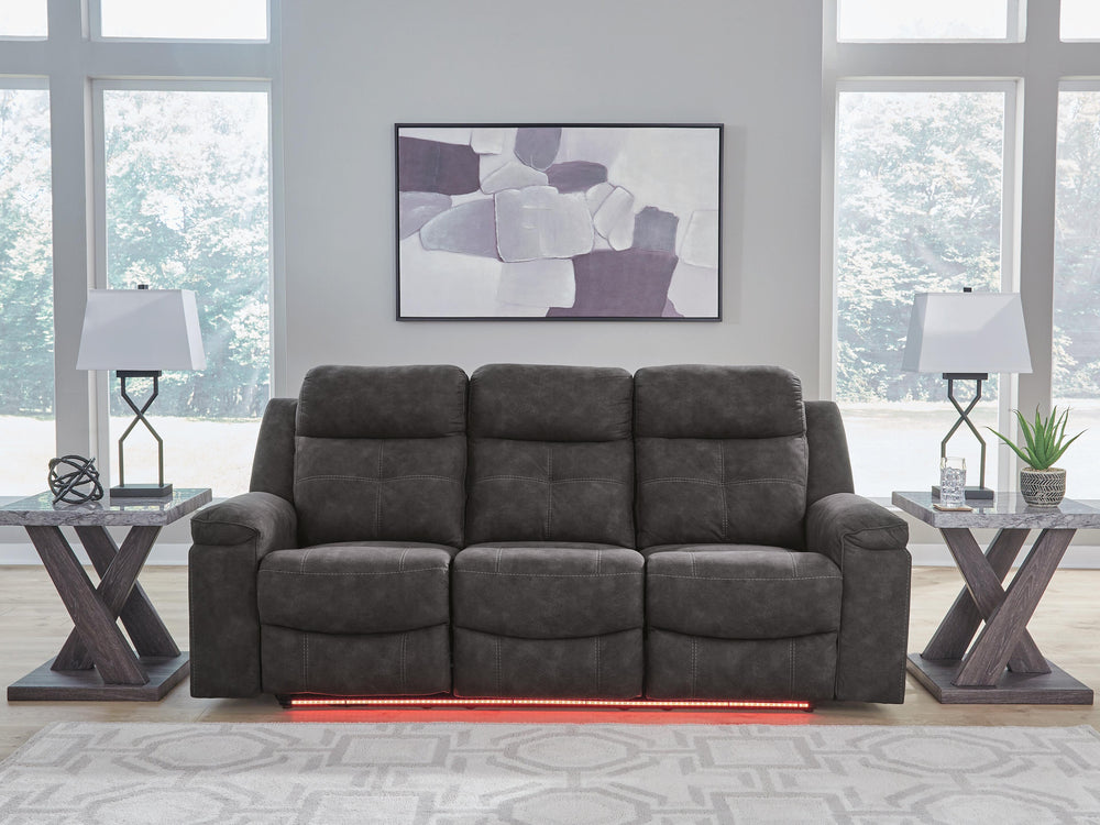 Brysonview Reclining Sofa - Dark Gray (10)