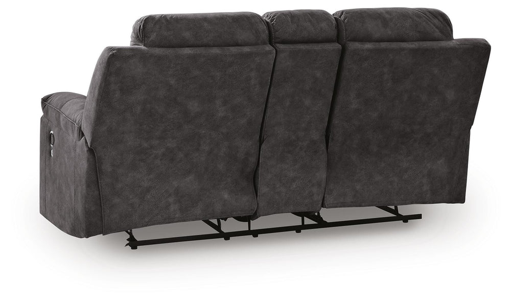 Brysonview Reclining Loveseat with Console - Dark Gray (6)
