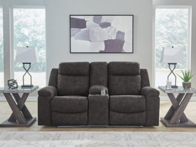 Brysonview Reclining Loveseat with Console - Dark Gray - Dark Gray
