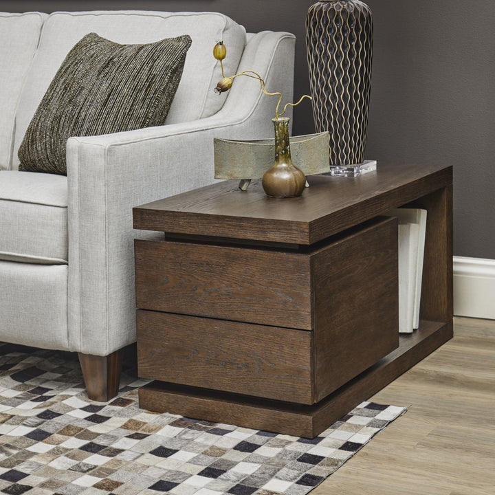 Flexsteel W1013-01 Athens  End Table  Chocolate Brown