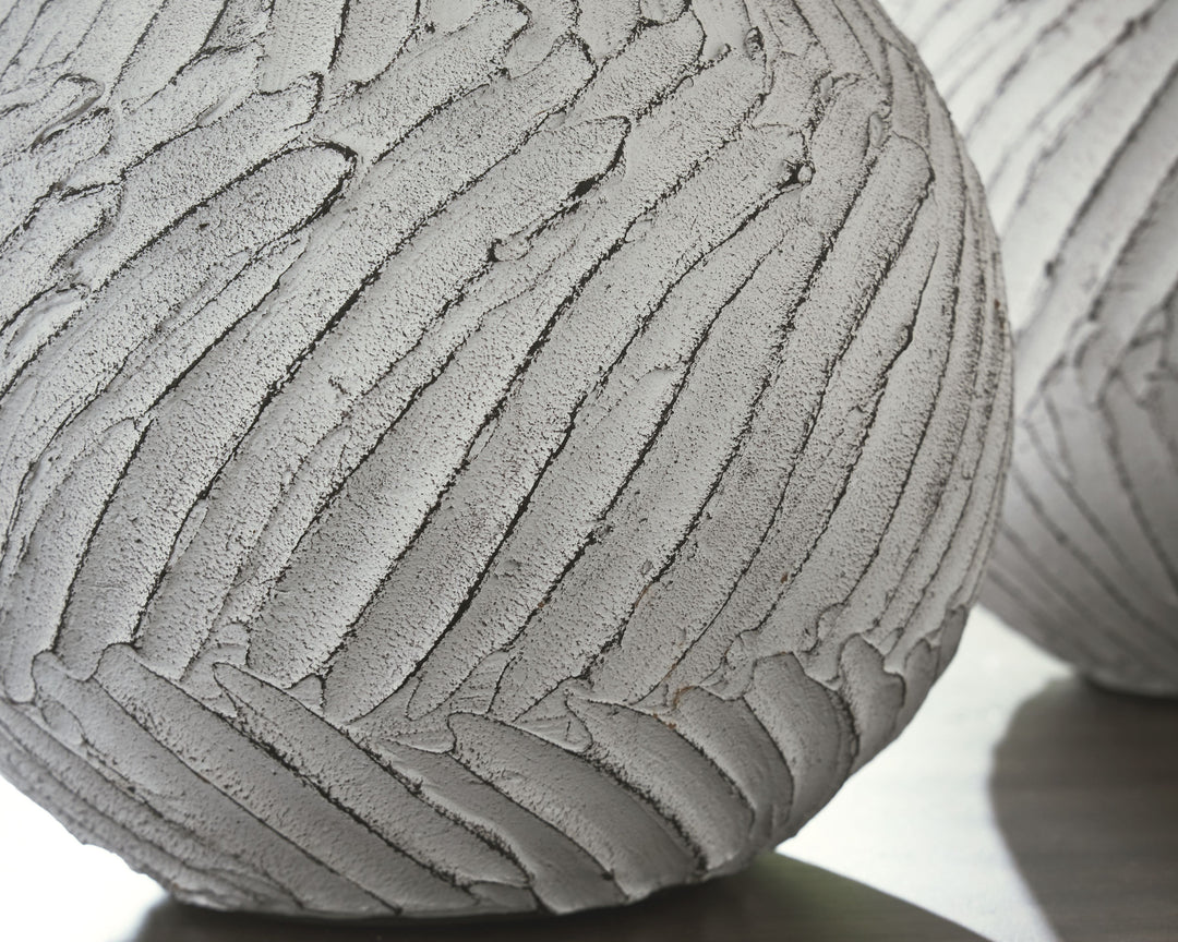 Shelvie - Vase - 10" - Distressed White by Ashley Furniture product image