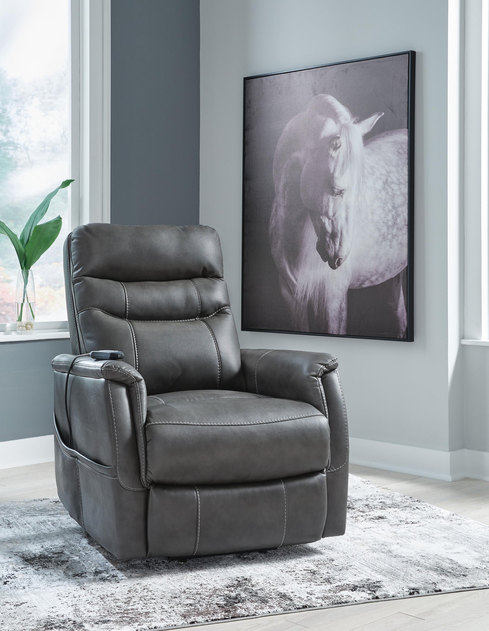 Strawbill Power Lift Recliner - Black (2)