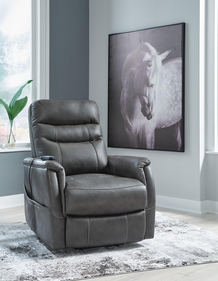 Strawbill Power Lift Recliner - Black (2)