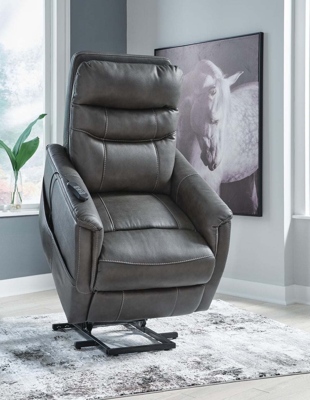 Strawbill Power Lift Recliner - Black (10)