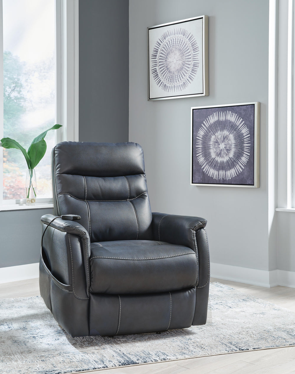 Strawbill Power Lift Recliner - Blue (2)