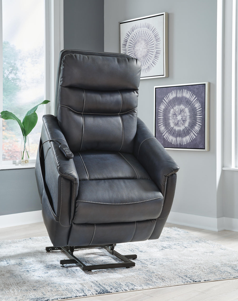 Strawbill Power Lift Recliner - Blue (10)