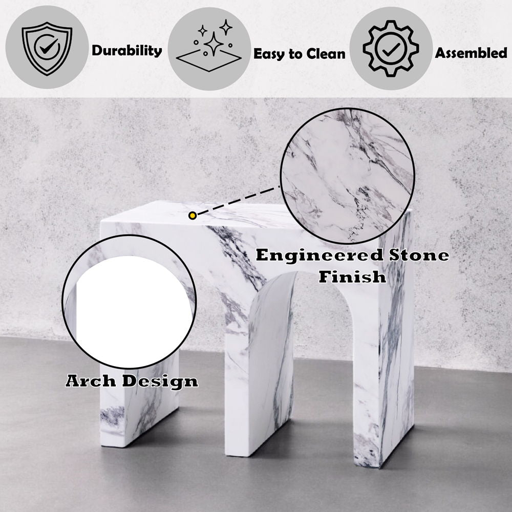 Fritzy - 22" End Table - Engineered Stone