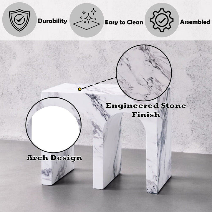 Fritzy - 22" End Table - Engineered Stone