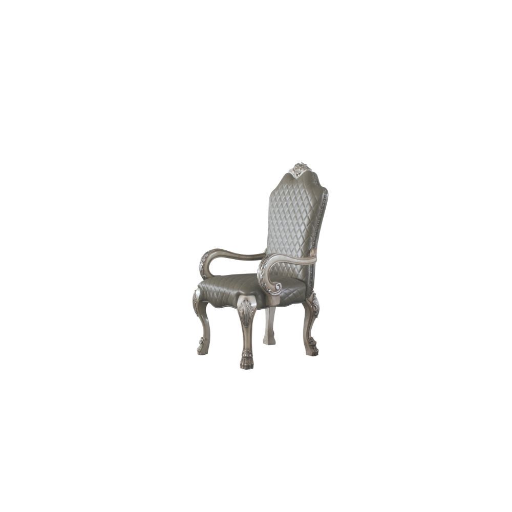Dresden - Arm Chair Set of 2) - Synthetic Leather &Vintage Bone White