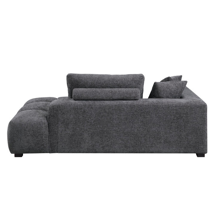 Chosen - Sectional Sofa With Toss Pillows With 2 Chaises - Gray