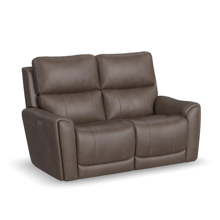Carter Fabric Power Reclining Loveseat with Power Headrests &amp; Lumbar in Cappuccino