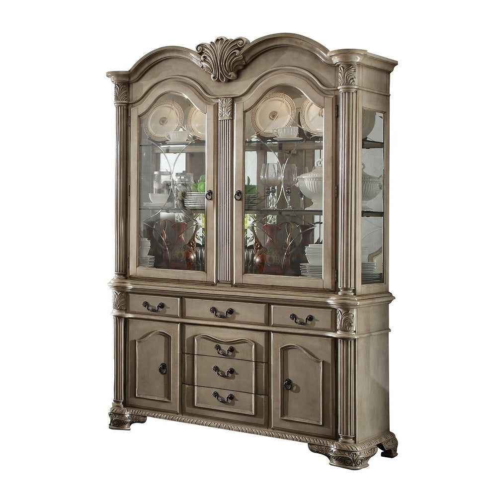 Chateau De Ville Buffet & Hutch in Antique White
