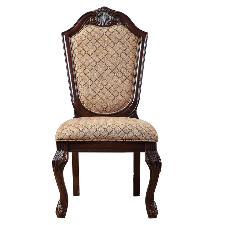 Chateau De Ville Side Chair (Set-2) in Fabric &amp; Espresso Finish