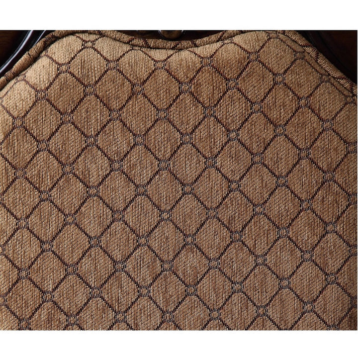Chateau De Ville Arm Chair (Set-2) in Fabric &amp; Espresso Finish