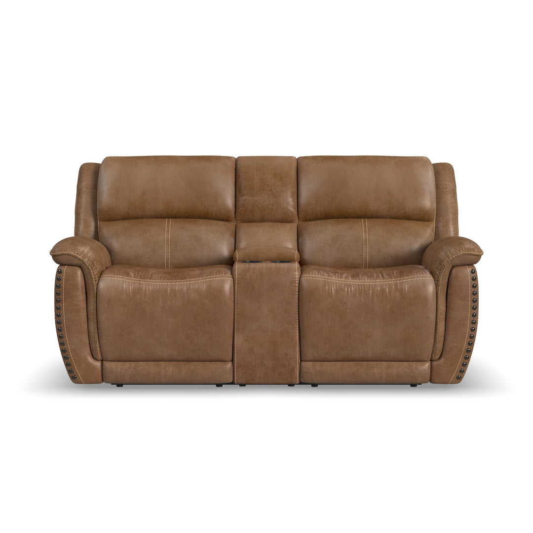 Beau  Power Reclining Loveseat With Console & Power Headrests  Silt