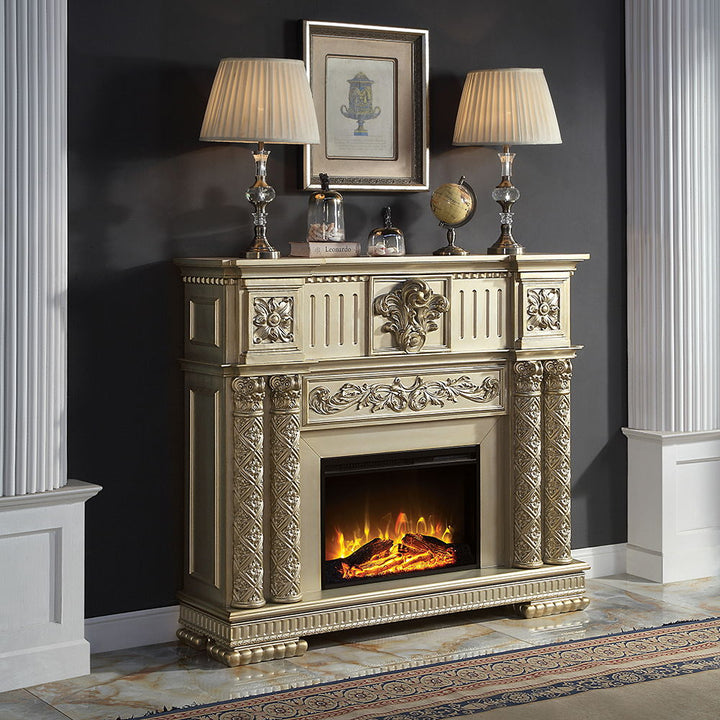 ACME Furniture Vendome Fireplace Gold Patina