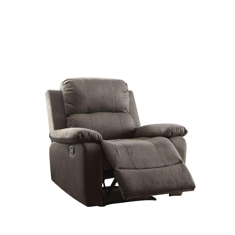 Bina - Motion Recliner - Charcoal Polished Microfiber